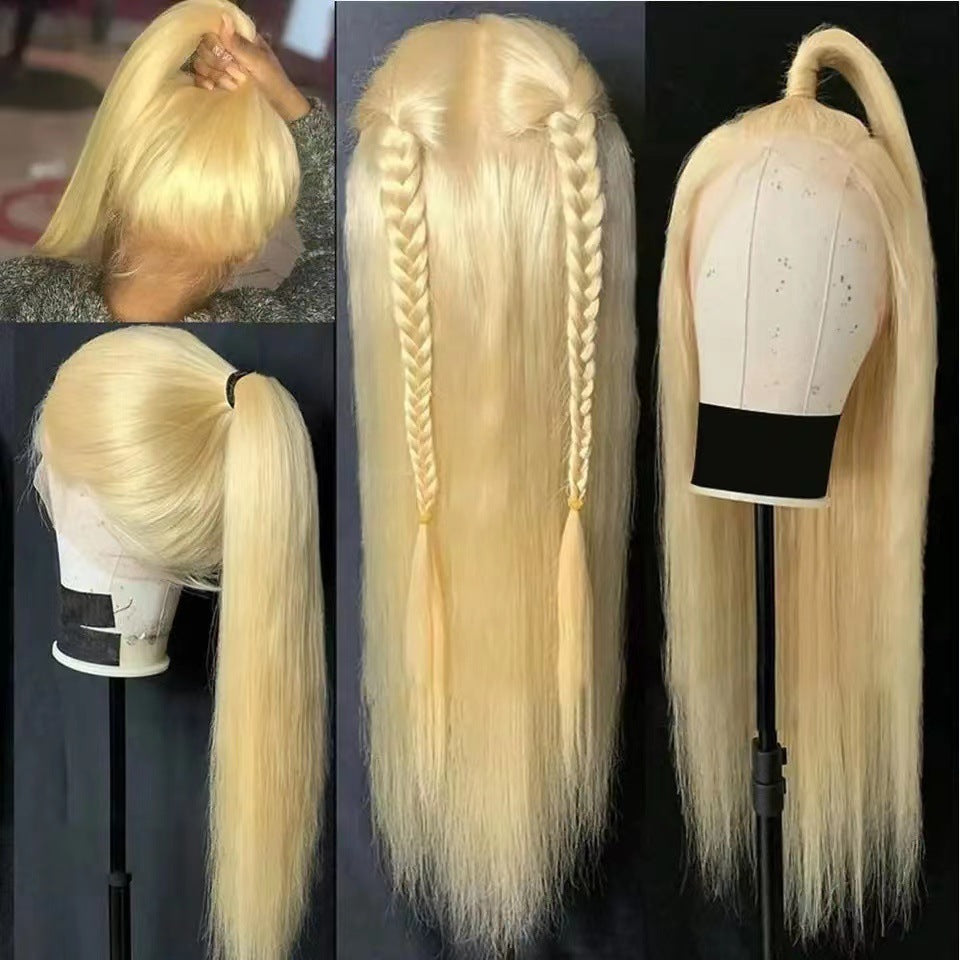 Front Lace Long Straight African Women Wig Head Cover Front Lace Long Straight African Women Wig Head Cover